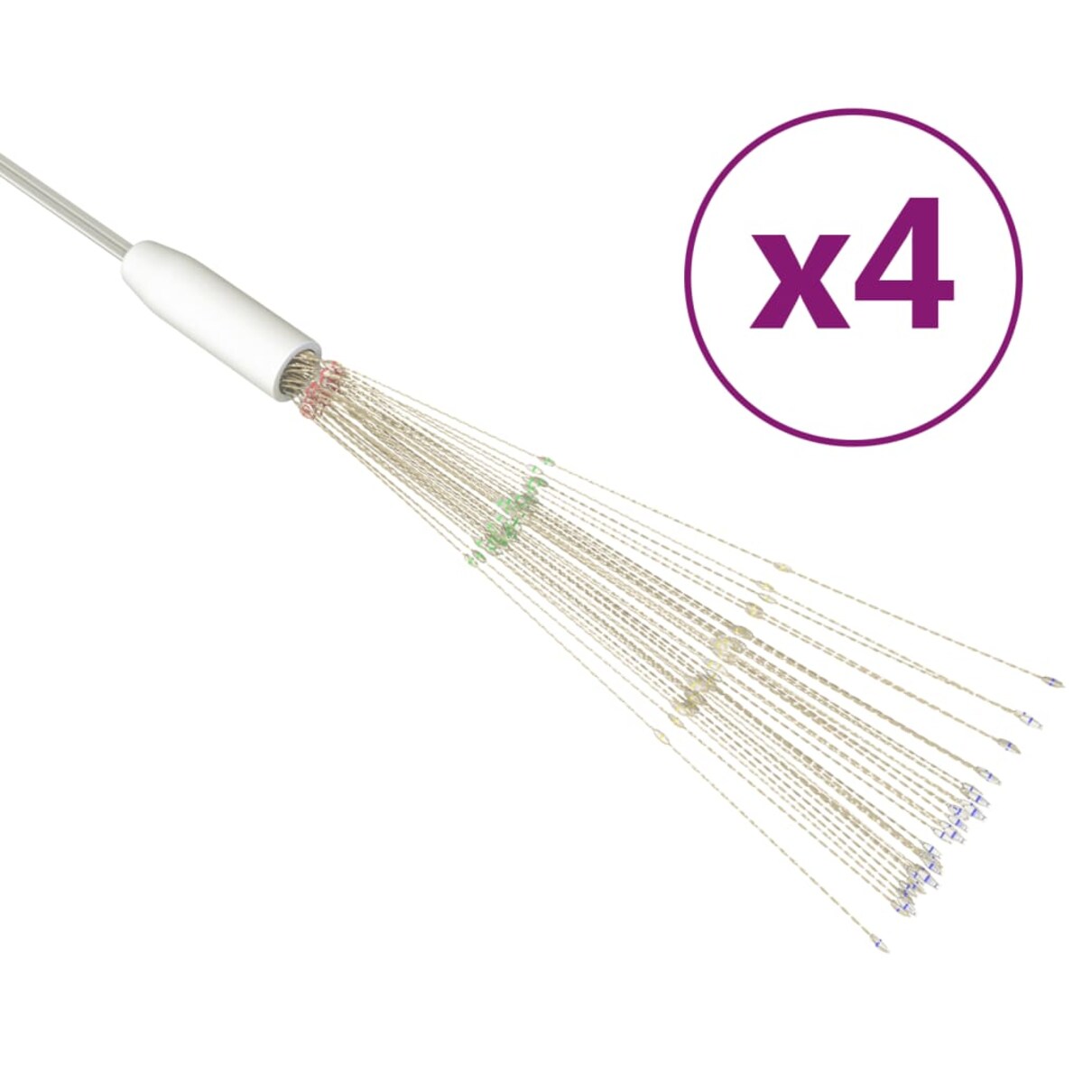 vidaXL Ogrodowe lampki fajerwerkowe 4 szt., kolorowe, 20 cm, 560 LED