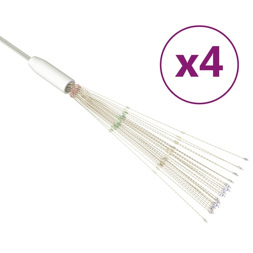 vidaXL Ogrodowe lampki fajerwerkowe 4 szt., kolorowe, 20 cm, 560 LED