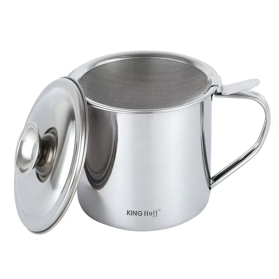 Pojemnik garnek na olej 1.2L z sitkiem filtrującym KINGHOFF