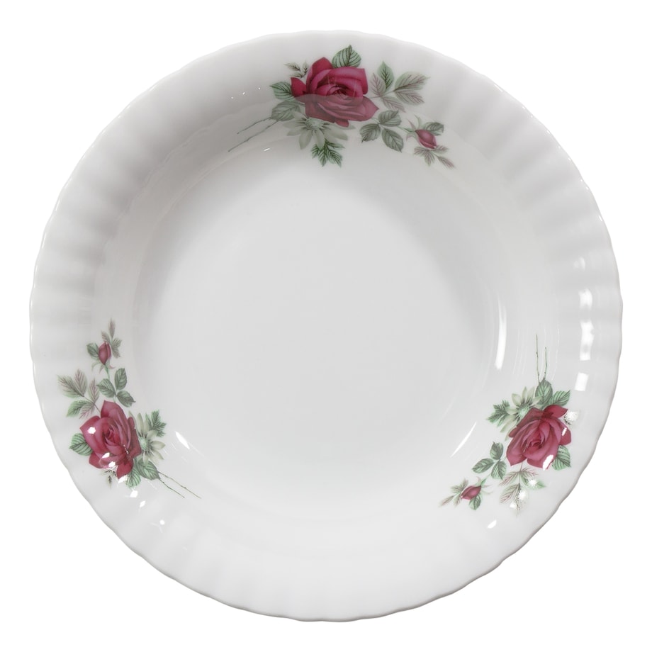 Talerz głęboki 22 cm Iwona Bordowa Róża B826