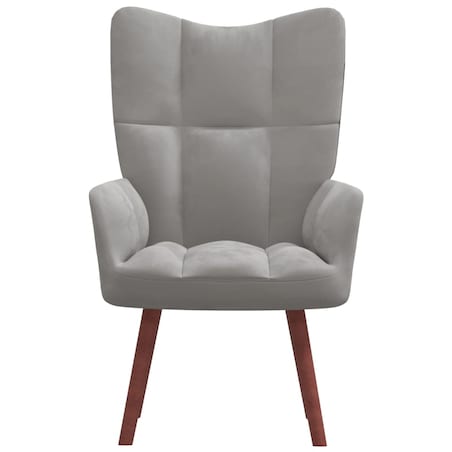 vidaXL Fotel, jasnoszary, obity aksamitem