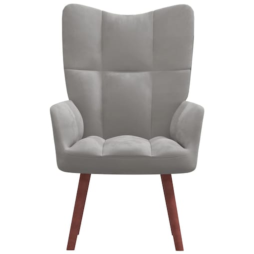 vidaXL Fotel, jasnoszary, obity aksamitem