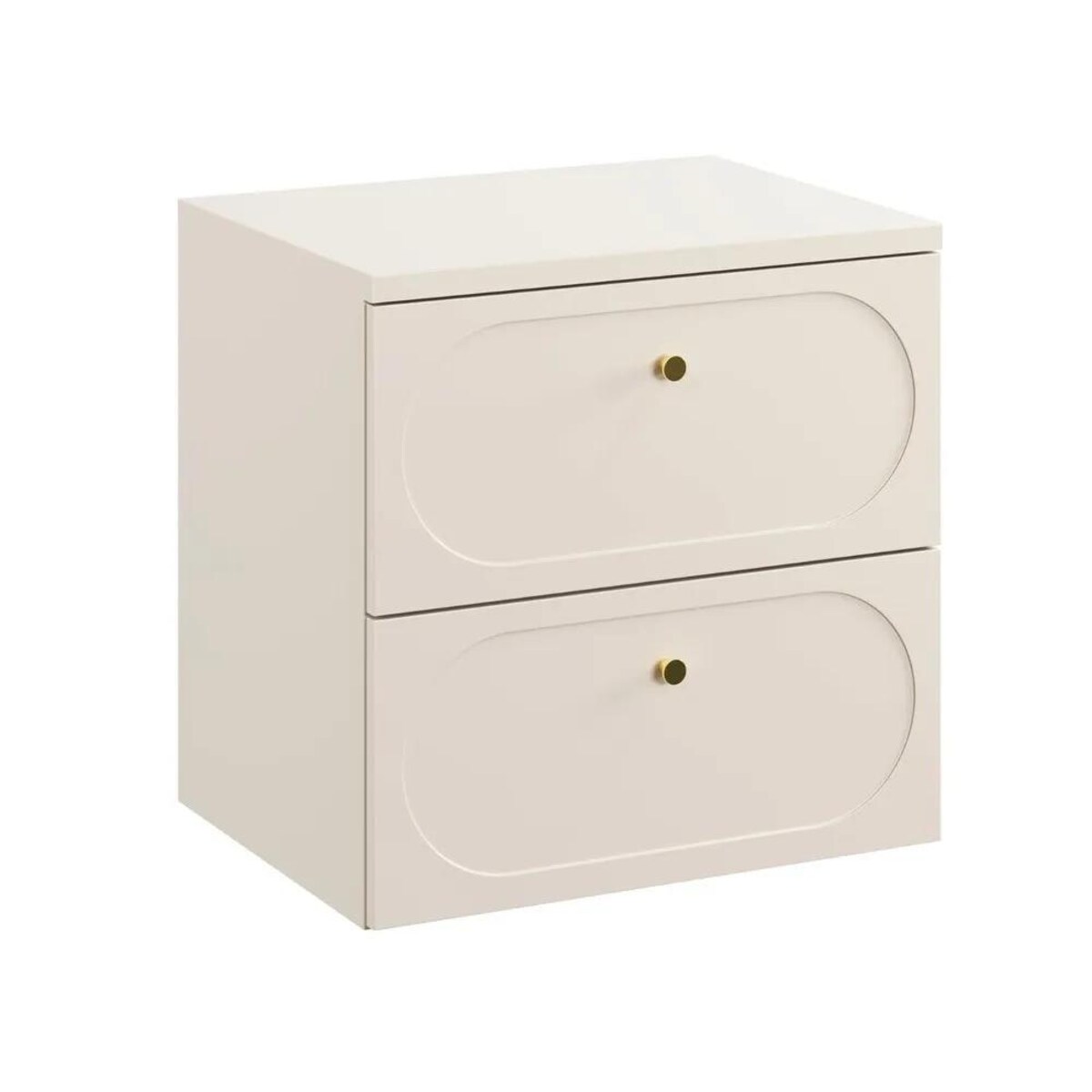 Szafka pod umywalkę nablatową DONNA SAND 2S 60cm beż piaskowy z blatem