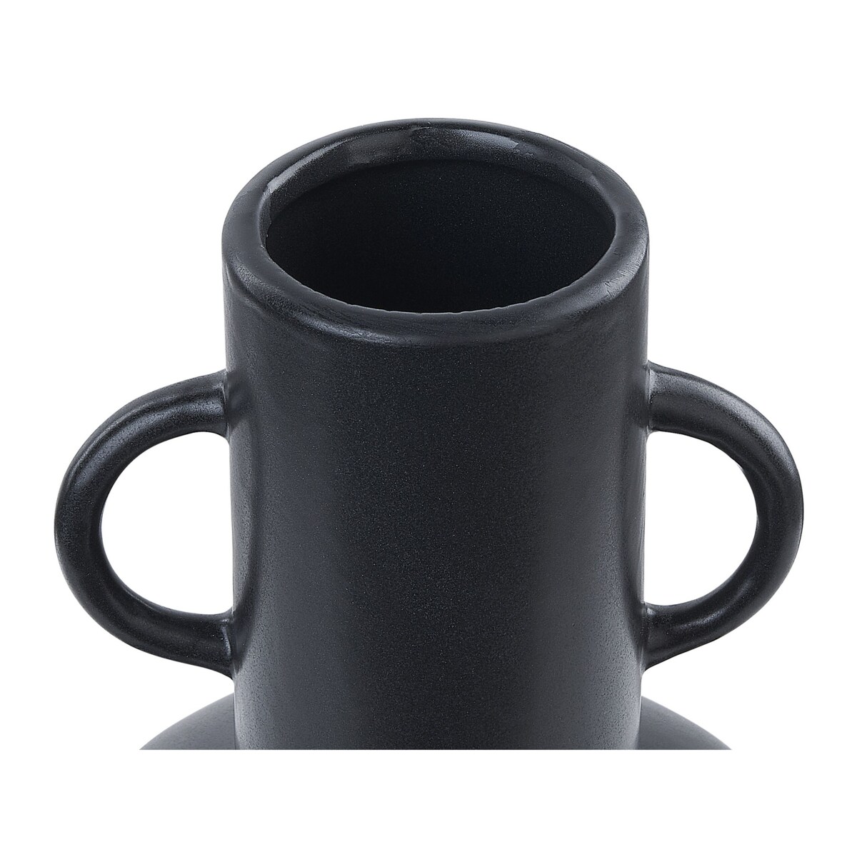 Wazon na kwiaty ceramiczny czarny PEREA