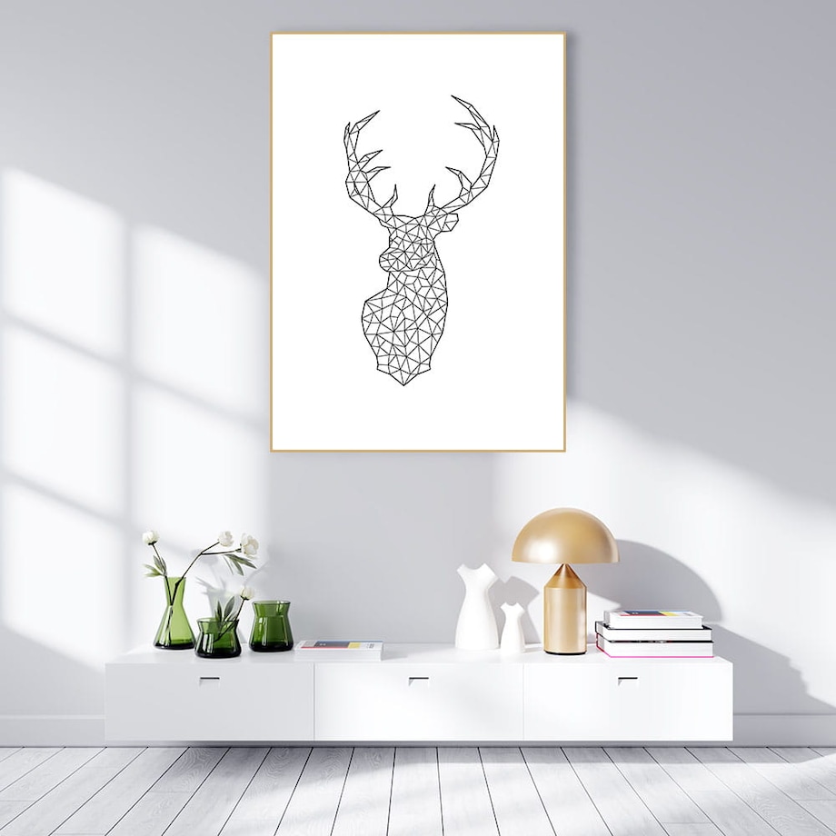 plakat deer graphic 50x70 cm
