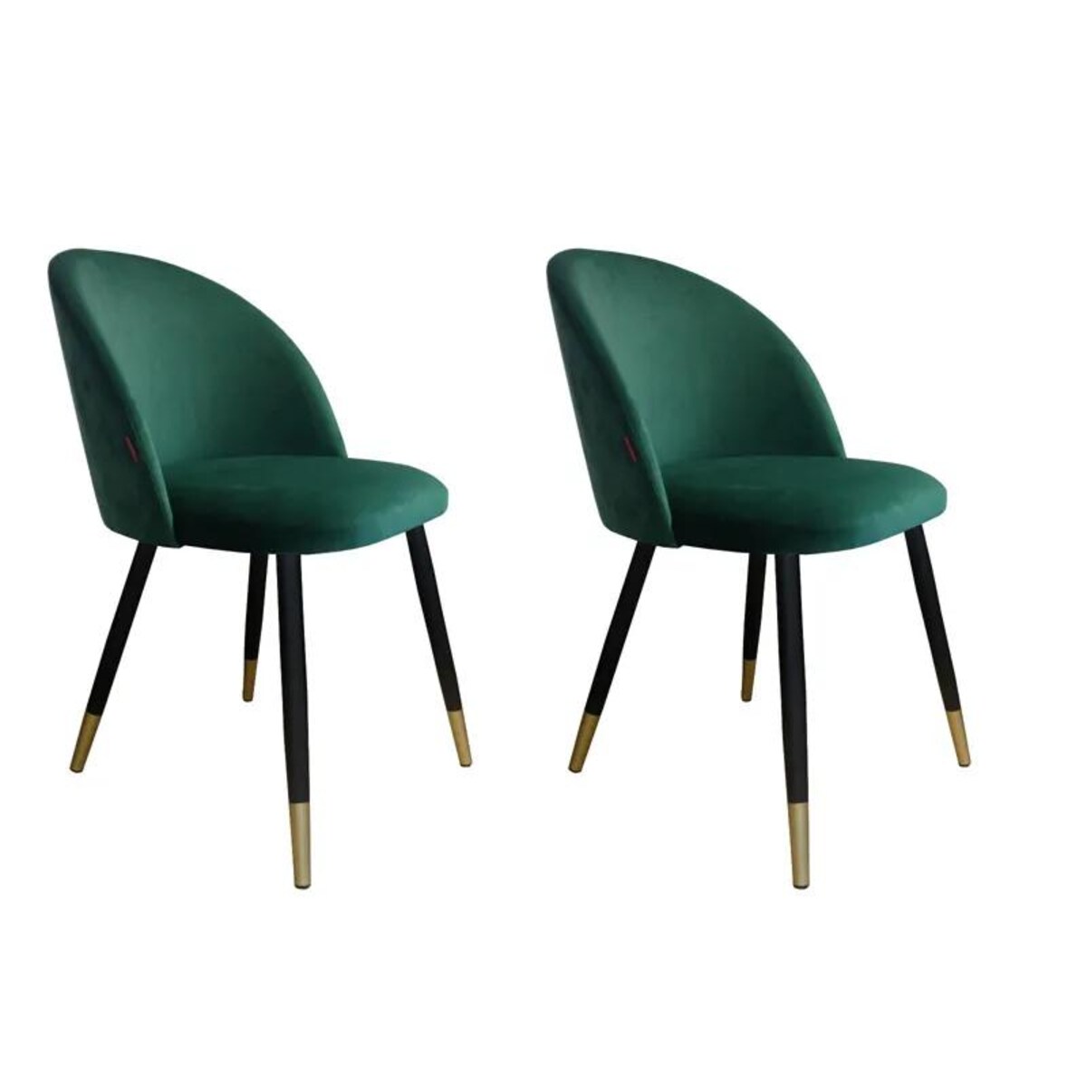 Zestaw krzeseł CLAUDINE 1 VELVET GOLD 2 szt zielone
