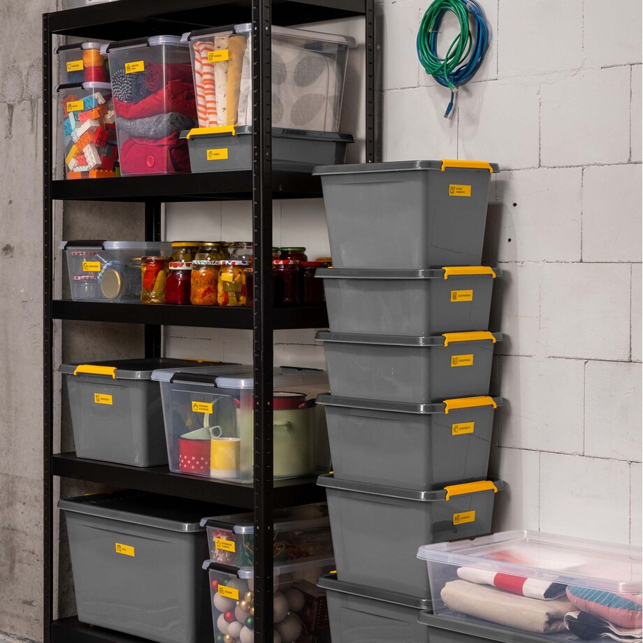 Pojemnik Plastikowy Pudełko Z Pokrywą Do Przechowywania Box Pudło 25L