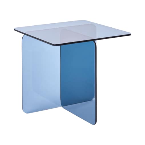 Stolik pomocniczy AMISK Szkło hartowane Niebieski