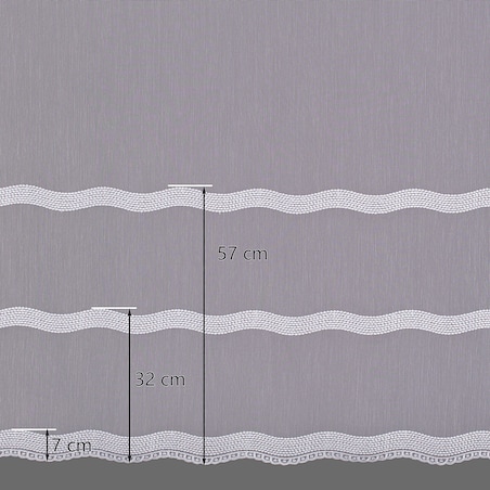 Firana na taśmie 300x245 biały ze wzorem