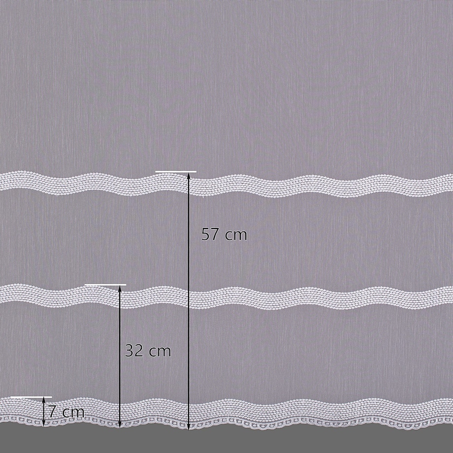 Firana na taśmie 300x245 biały ze wzorem