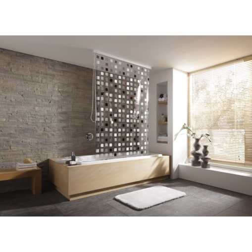 Kleine Wolke Zwijana roleta łazienkowa Szare Kwadraty 128x240 cm element B