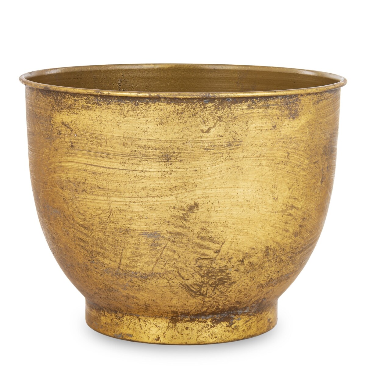 Osłonka na doniczkę postarzana złota 20x26x26 cm