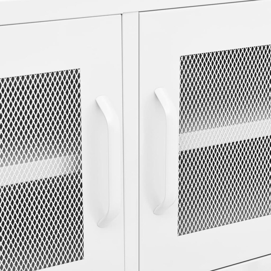 vidaXL Szafka pod telewizor, biała, 105x35x50 cm, stalowa