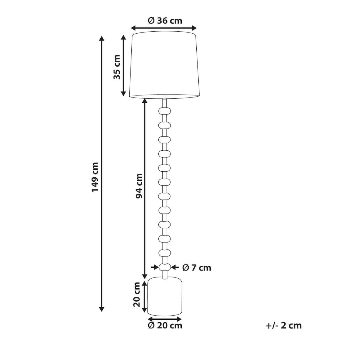 Lampa podłogowa KRIOS Metal Czarny