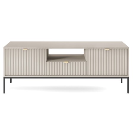 Szafka rtv do salonu NEW - kaszmirowa+ st. czarny