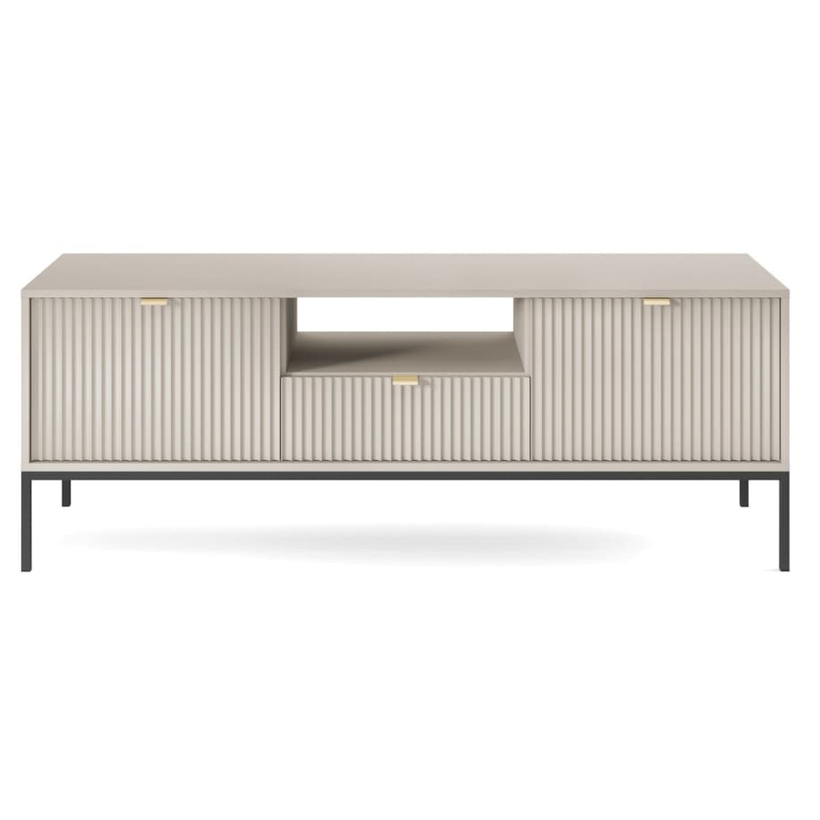 Szafka rtv do salonu NEW - kaszmirowa+ st. czarny