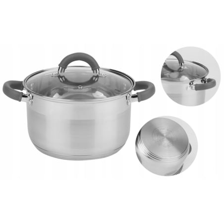 Garnek stalowy ze stali nierdzewnej 24cm 5.6L ROSSNER