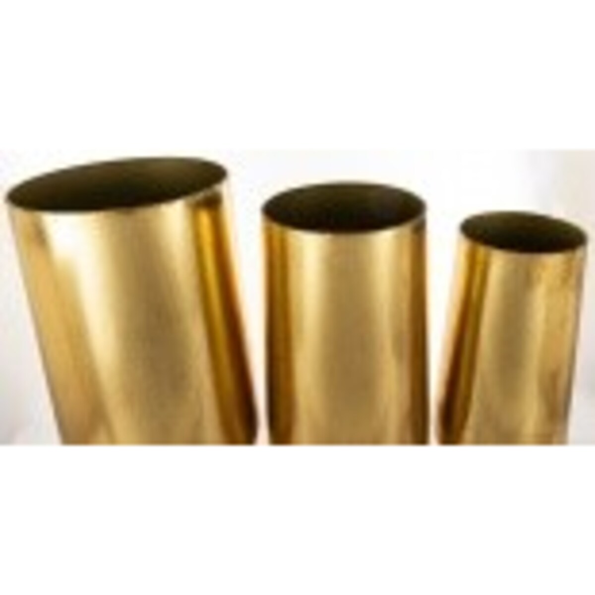 Osłonka 3 szt. metalowe 77x25 i 70x20 i 62x25 cm bardzo wysokie złote