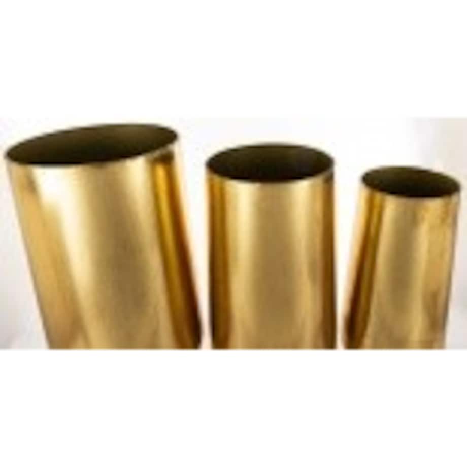 Osłonka 3 szt. metalowe 77x25 i 70x20 i 62x25 cm bardzo wysokie złote