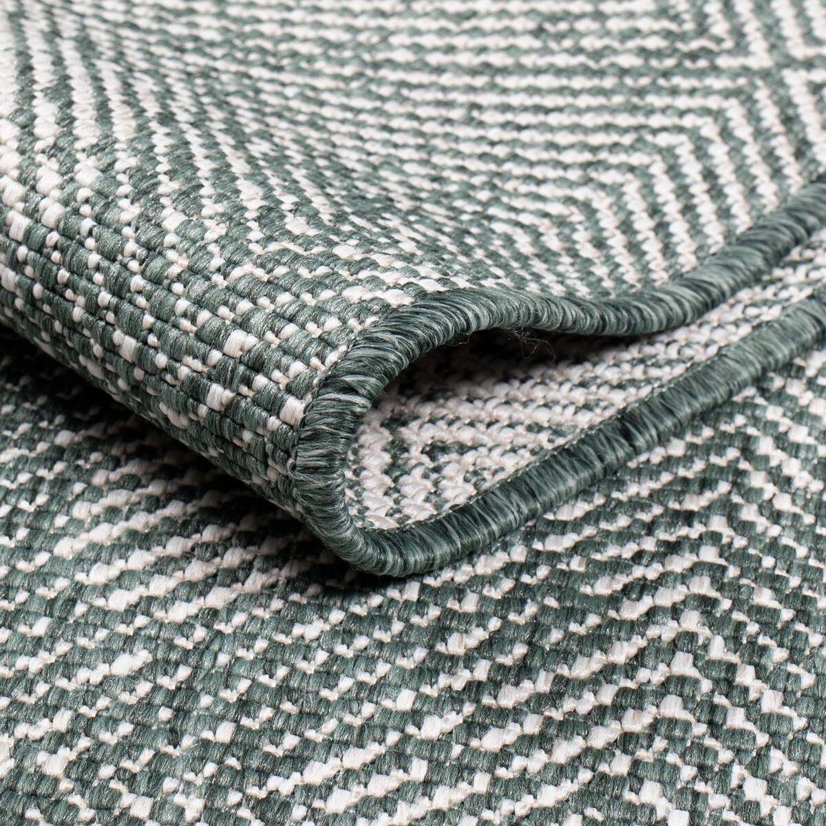 Funkcjonalny dywan na zewnątrz i do wnętrz, dwustronny DUO 58450 Zielony 80x150