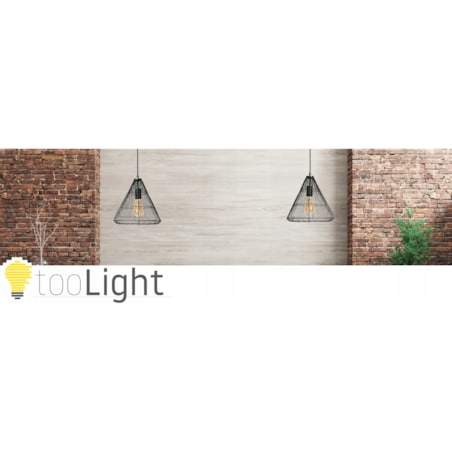 Lampa Sufitowa Wisząca Loft Druciana Czarna Black