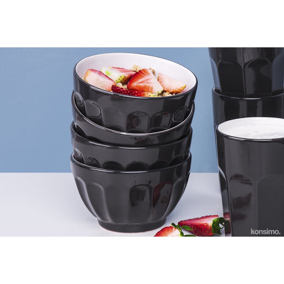 Konsimo CAMPI Kubek, ciemny szary/biały