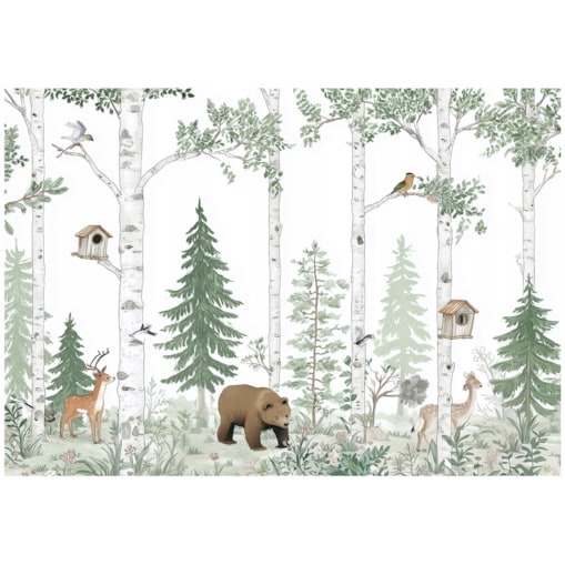 Fototapeta Dla Dzieci Na Flizelinie Las Drzewa Zielony 350x250