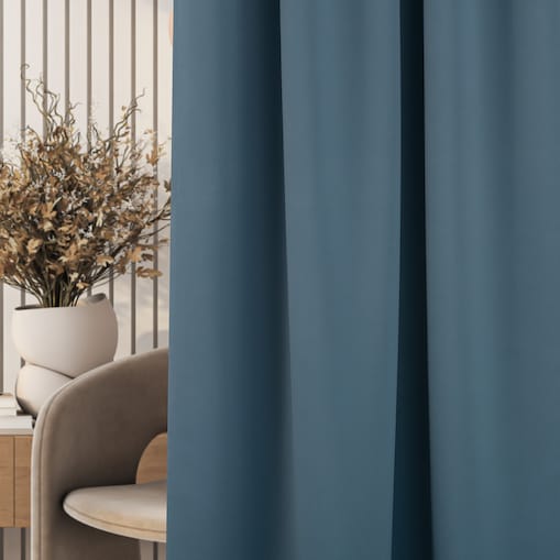 Zasłona zaciemniająca na taśmie marszczącej morski niebieski 140 x 280cm 1 szt. 140x280 niebieski