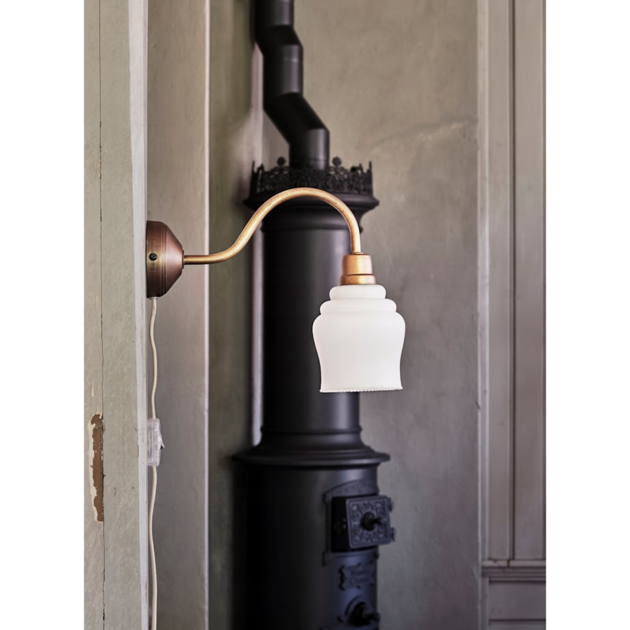 LAMPA KINKIET na ścianę do salonu ZŁOTA SZKŁO METAL retro glamour wisząca
