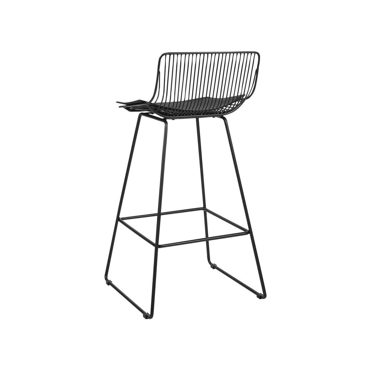 Zestaw 2 krzeseł barowych metalowy czarny FREDONIA