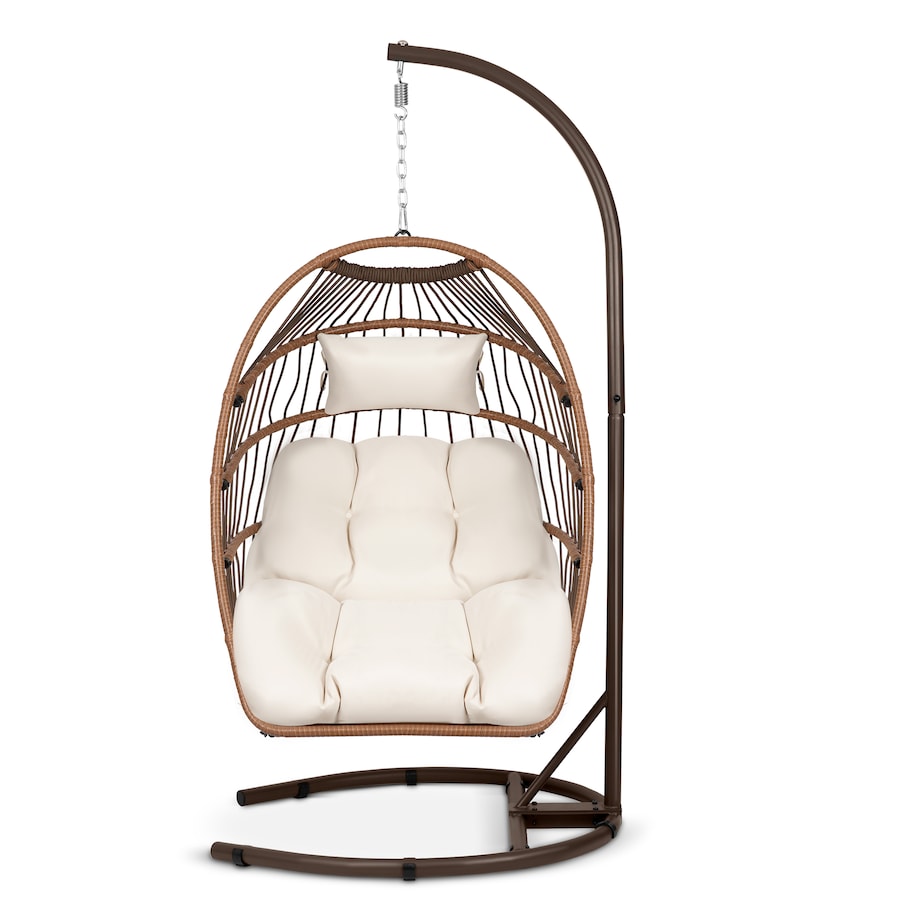 Fotel ogrodowy wiszący huśtawka kosz składany Sofotel Luisiana brązowy