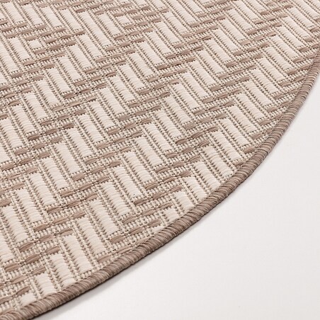 Dywan Lineo beige/mink 120cm, ⌀120 cm