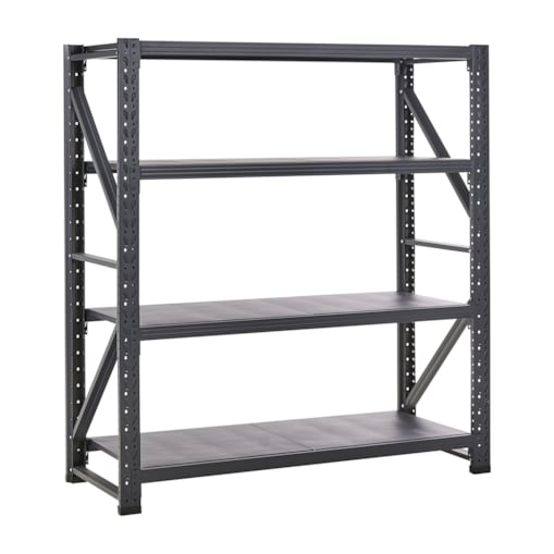 Regał magazynowy FIUGGI Metal 200 cm 60 cm Czarny