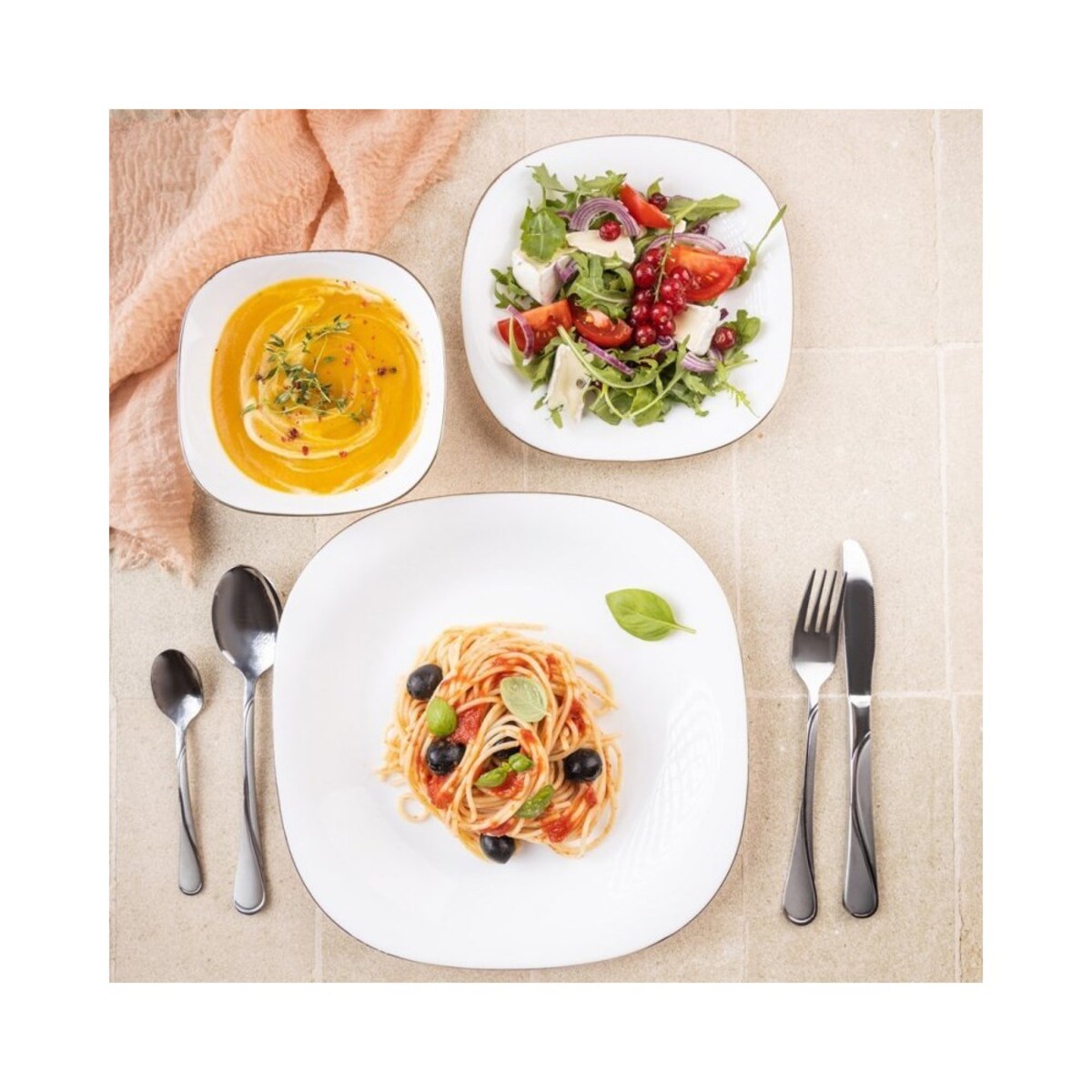 Kinghoff komplet obiadowy Topaz dla 6 osób 18 elementów 62394