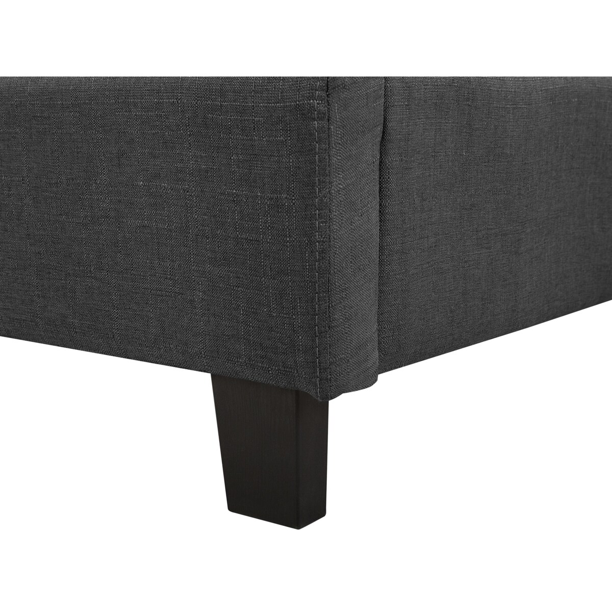 Łóżko tapicerowane 160 x 200 cm ciemnoszare LA ROCHELLE