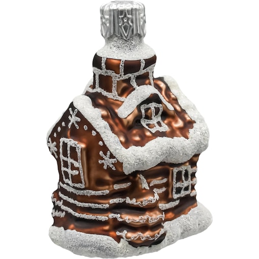 Bombka choinkowa: Domek piernikowy z werandą i kominem