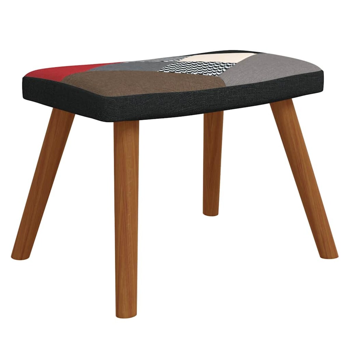 vidaXL Fotel z podnóżkiem, patchworkowy, obity tkaniną