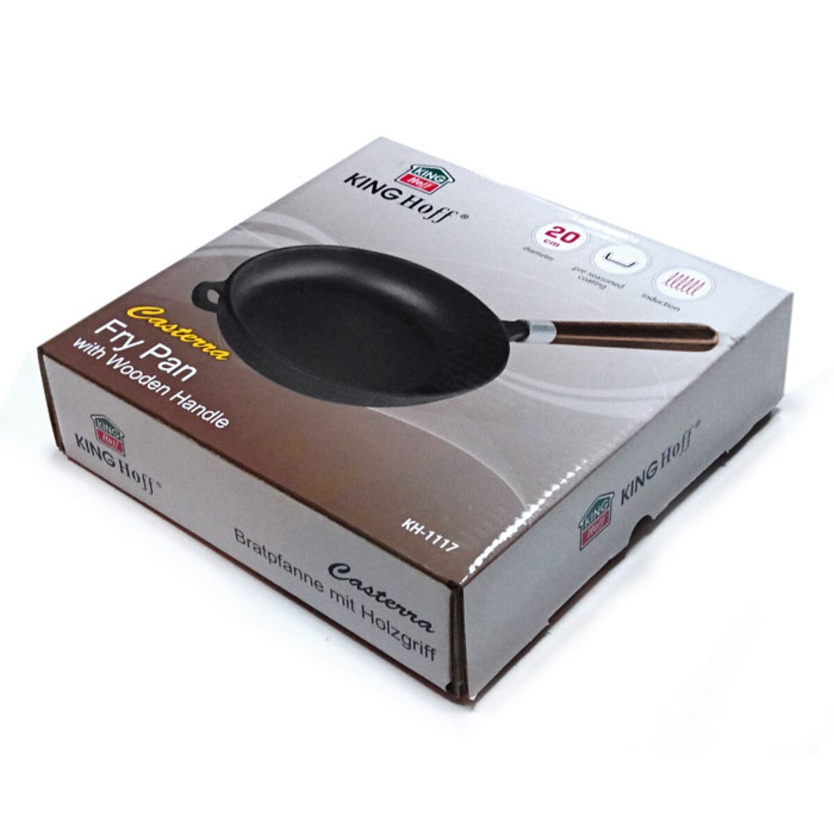 Patelnia Żeliwna 20Cm Kinghoff Kh-1117 Indukcja