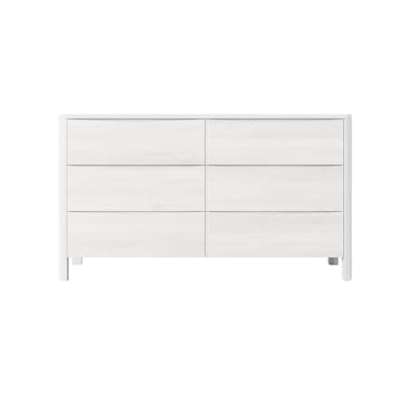 Drewniana komoda bukowa Visby MODENA LOW 150 / kolor biały