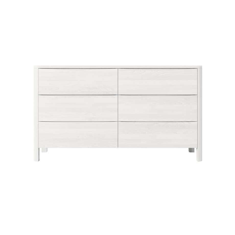 Drewniana komoda bukowa Visby MODENA LOW 150 / kolor biały