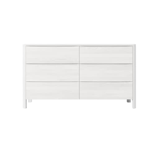 Drewniana komoda bukowa Visby MODENA LOW 150 / kolor biały