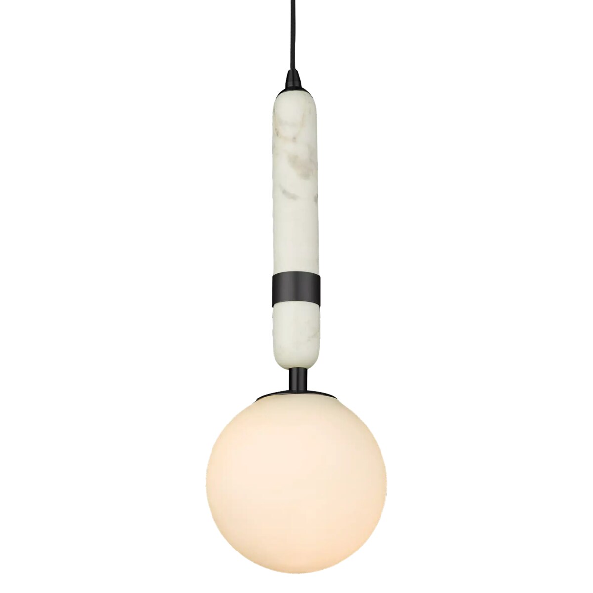 Nowoczesna LAMPA wisząca La Spezia P01336BK Cosmolight metalowa kopuła zwis biały