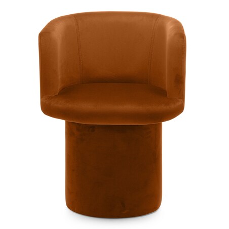 Fotel obrotowy, welur, miedziany Haco