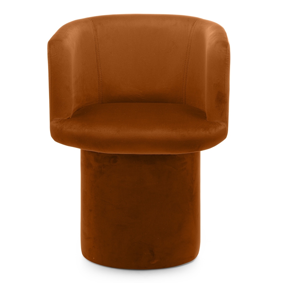 Fotel obrotowy, welur, miedziany Haco