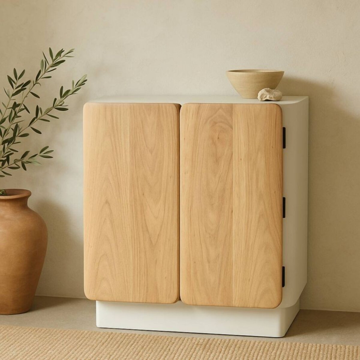 Komoda z drewna mango i akacji 100x85x50 cm AKASJA barek