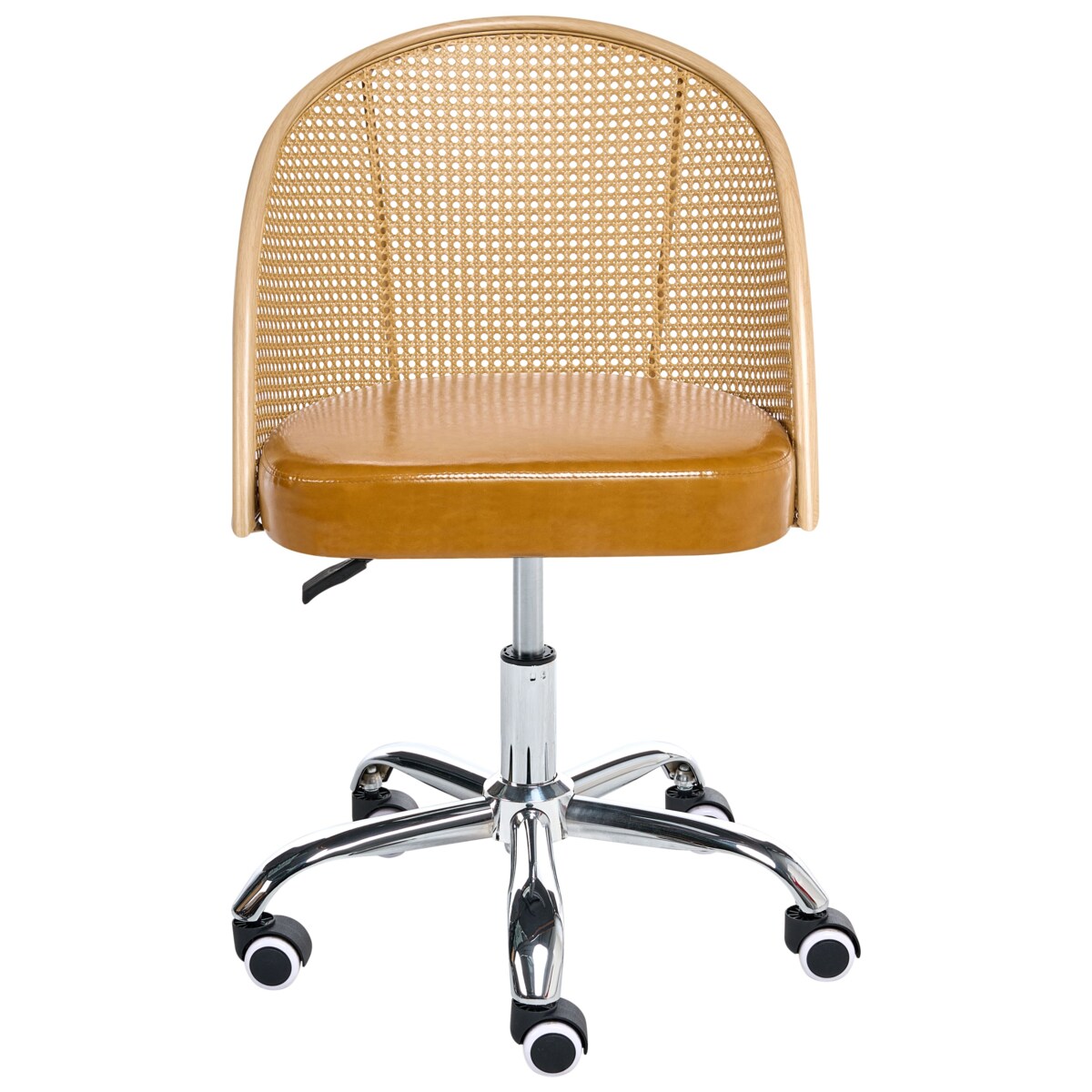 Krzesło obrotowe BALTIMORE Ekoskóra Brązowy