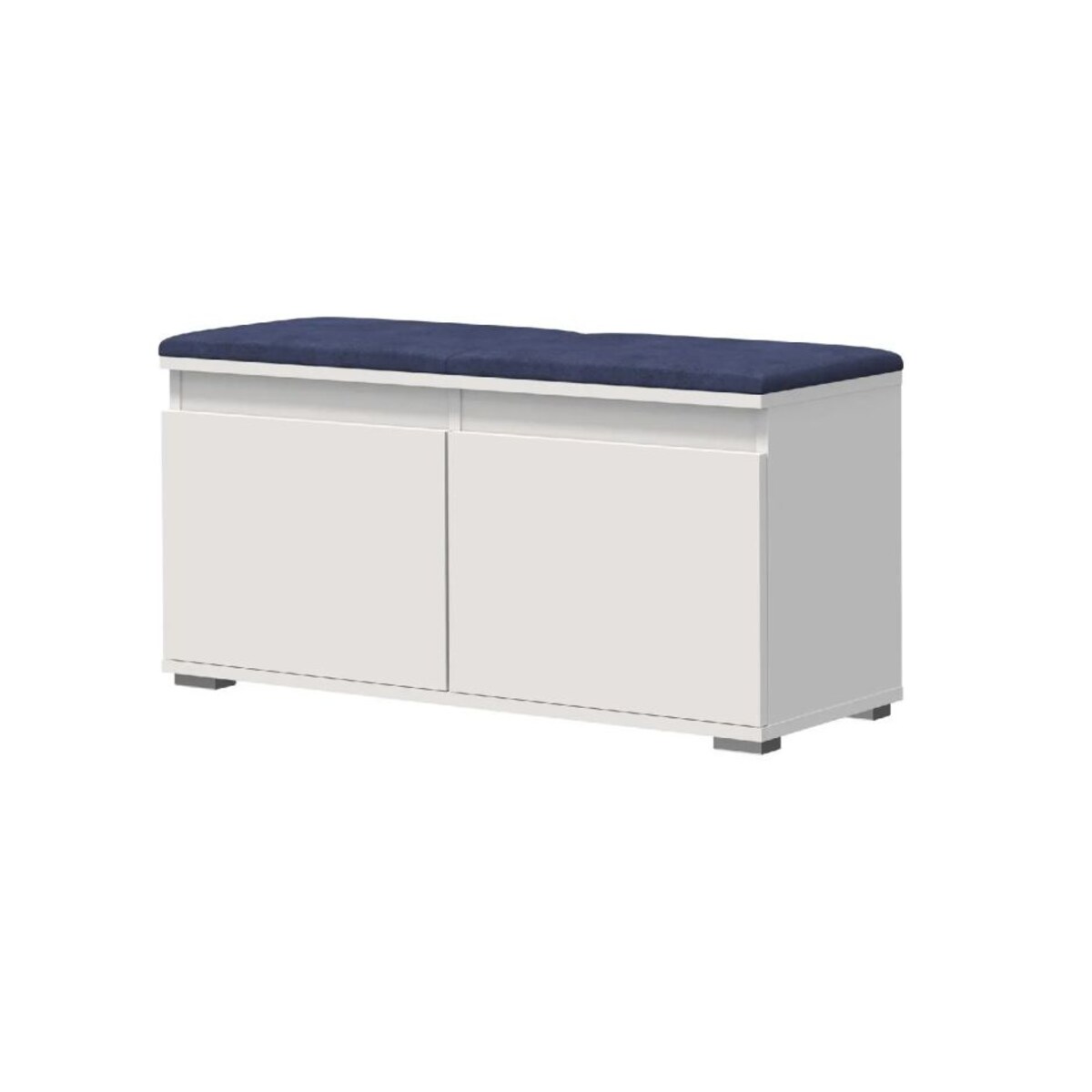 Szafka na buty z siedziskiem i wieszakiem SINGAPUR 100 biała/granatowa