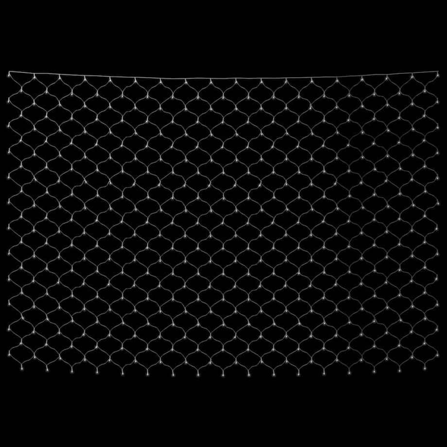 vidaXL Siatka z lampek LED, zimna biel, 3x3 m, 306 LED