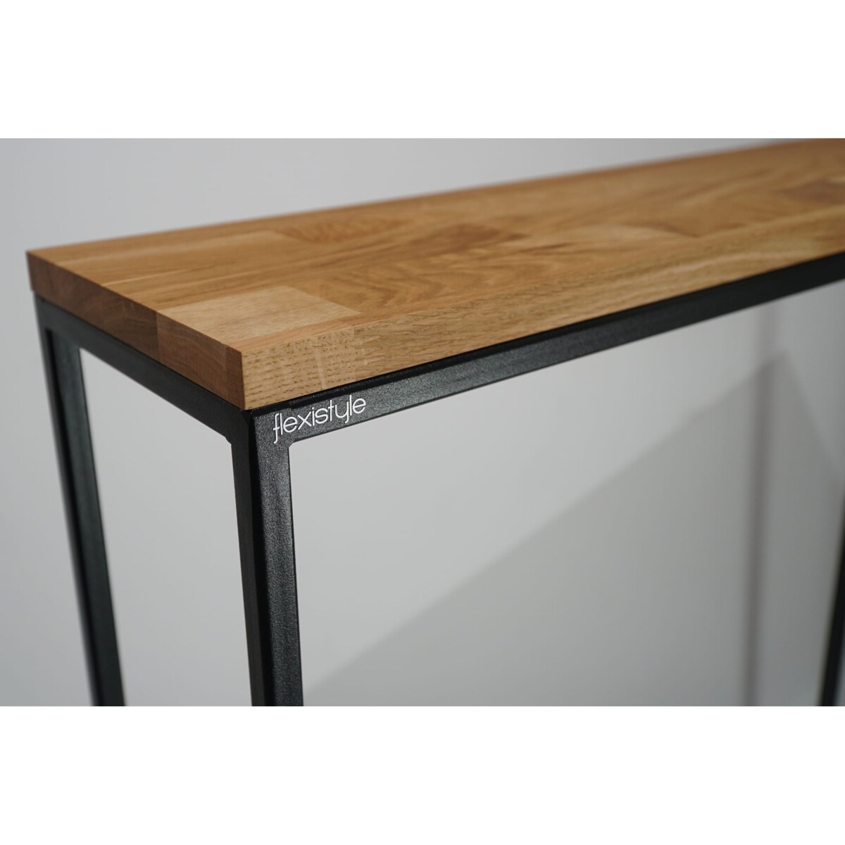 Konsola loftowa czarna 80x80x20cm pojedyncza