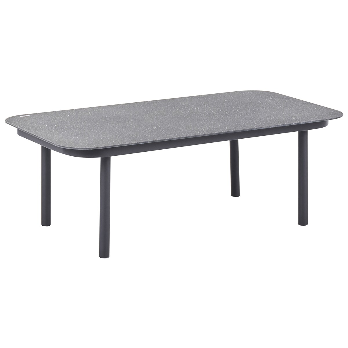 Sofa ogrodowa ze stolikiem dla 4 osób POLLINA Metal Czarny